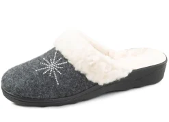 Gefütterte Damen-Hausschuhe, mit Schurwolle