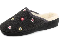 Gefütterte Damen-Hausschuhe, mit Schurwolle