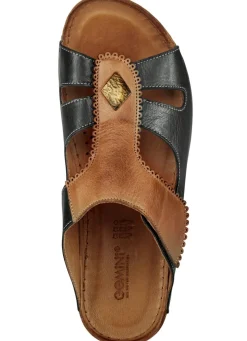 Gemini, bequeme Damen-Pantoletten, Weite G, mit Klettverschluss