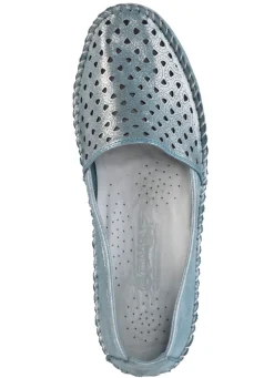 Gemini Mokassin-Slipper aus weichem, glänzend geprägtem Nappaleder