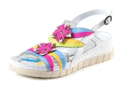 Gemini Sandale mit dekorativen Lederblüten