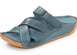 Gemini, sommerliche Damen-Pantoletten, Weite G, aus Leder