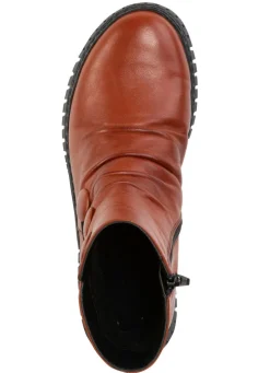 Gemini Stiefelette mit Raffung und dekorativen Knöpfen