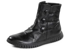 Gemini Stiefelette mit Raffung und dekorativen Knöpfen