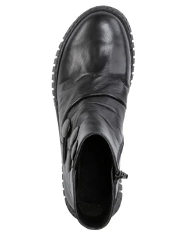 Gemini Stiefelette mit Raffung und dekorativen Knöpfen