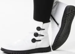 Gemini Stiefelette mit Raffung und dekorativen Knöpfen