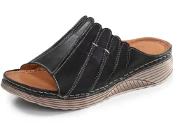Gemini, stilvolle Damen-Pantoletten, Weite G, aus Leder