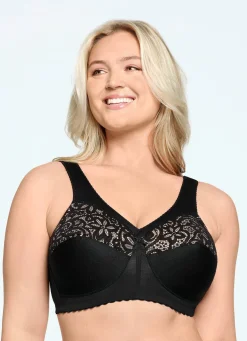 Glamorise Stütz-BH mit Stickereispitze