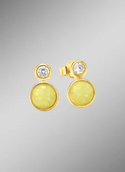 Grüne Eleganz: Ohrstecker mit echt Aventurin