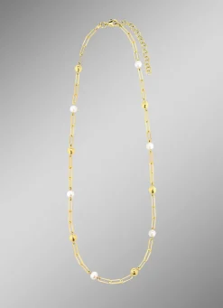 Halskette aus Gold mit Süßwasser-Zuchtperlen