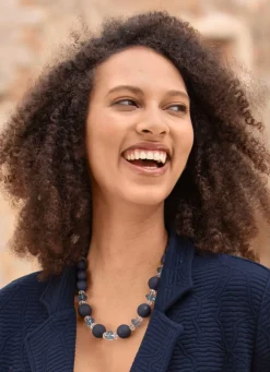 Halskette mit Facettierte Kristallsteine