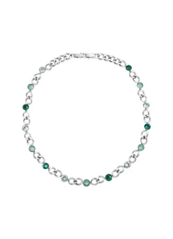 Halskette mit grünen Kristallen