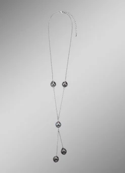 Halskette mit Tahiti-Zuchtperlen in Tropfenform