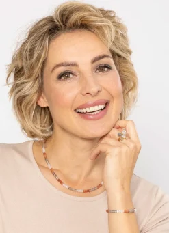 Halskette: Mystische Schönheit in Multi Mondstein