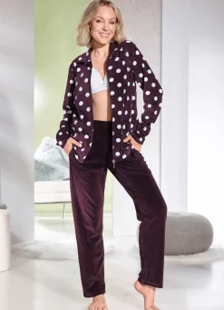 Hausanzug mit Tupfen-Dessin