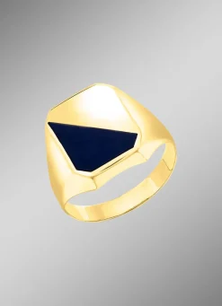 Herrenring aus 375er Gold mit Onyx