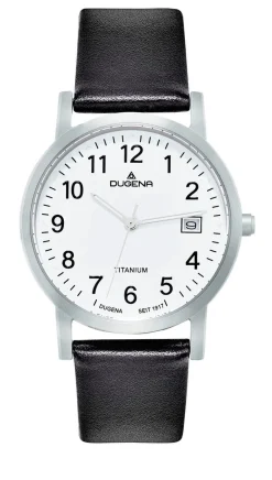 Herrenuhr mit Titangehäuse und Lederband