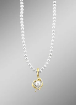 Herz-Anhänger mit Perlenkette