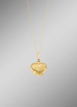 Herz-Anhänger mit strukturierter Vorderseite