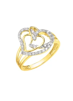 Herz-Damenring mit 68 Diamanten