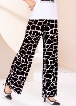 Hose mit ausdrucksstarker Dessinierung