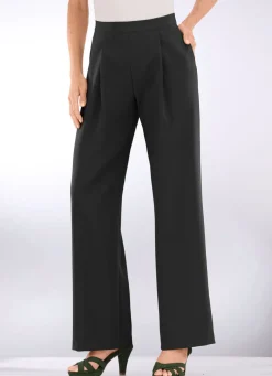 Hose mit Bundfalten in modischer Weite
