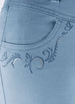 Hose mit funkelnden Glitzersteinchen