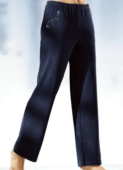 Hose mit hübscher Schmucksteinzier