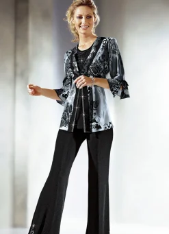 Hose mit Metallplättchen-und Strasszier