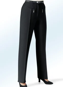 Hose mit paspelierten Reißverschluss-Taschen