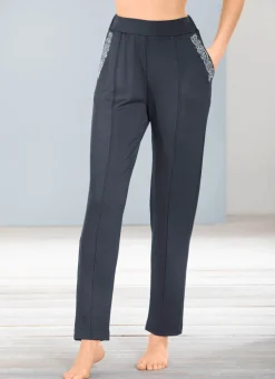 Hose mit Schmucksteinzier