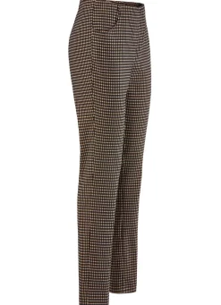Hose mit trendiger Hahnentritt-Dessinerung
