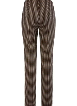 Hose mit trendiger Hahnentritt-Dessinerung