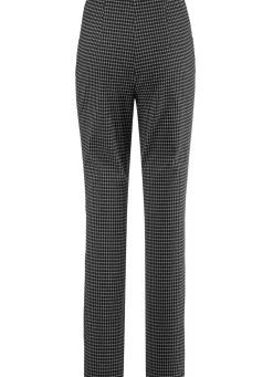 Hose mit trendiger Hahnentritt-Dessinerung