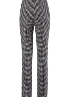 Hose mit trendiger Hahnentritt-Dessinerung