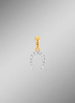Hufeisen-Anhänger mit 10 Diamanten
