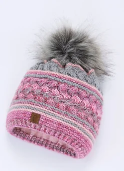 Interessante Damen-Mütze, mit Bommel