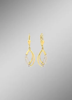 Interessante Ohrringe mit synth. Zirkonia