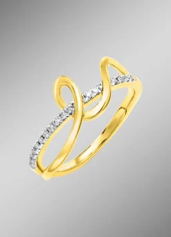 Interessanter Damenring mit Brillanten