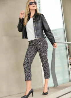 Jacke aus Nappaleder-Imitat