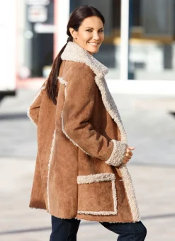 Jacke aus Veloursleder-Imitat