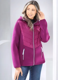 Jacke im Materialmix