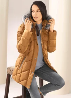 Jacke mit abnehmbarem Kunstpelz-Besatz