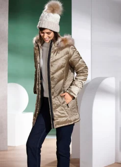 Jacke mit figurschmeichelnder Längssteppung seitlich