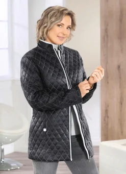 Jacke mit Rautenstepp