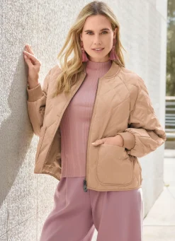 Jacke mit trendgenauem Rautenstepp