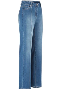 Jeans mit abgesteppten Biesen