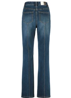 Jeans mit abgesteppten Biesen