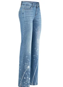 Jeans mit floralem Druck