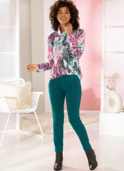 Jerseyhose mit Reißverschluss-Taschen